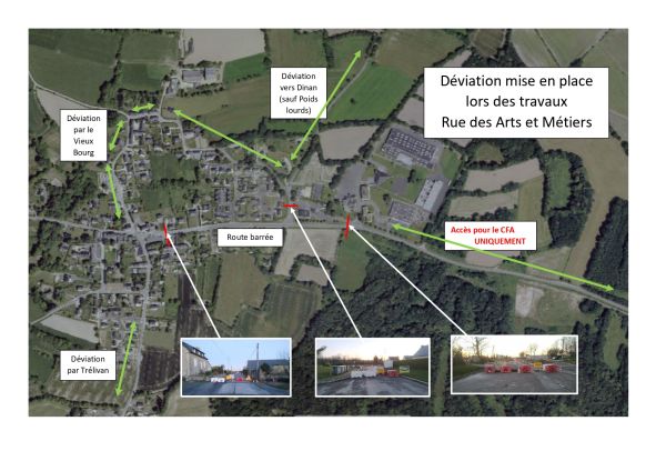 Plan déviation rue des Arts et Métiers